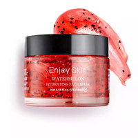 Masque hydratant exfoliant de marque privée en gros pour le nettoyage du visage 50g/masque personnalisé de gel de gelée de pastèque