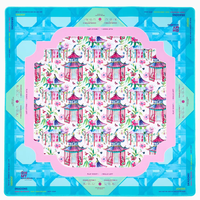 Tapis de mahjong de luxe rétro artistique écologique durable portable imperméable en caoutchouc style américain à imprimé floral pour 4 joueurs