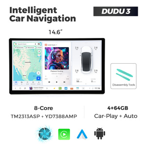 Autoradio tactile Mekede avec GPS, système Dudu 7 le plus récent, navigation automobile 14,6 pouces, prise en charge du DSP, BT, WIFI, CarPlay - Product Image 2