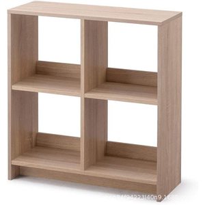 Wooden <b>Desktop</b> <b>Shelf</b> Grid Storage Rack 2 Tier Rectangle Office Organizer for Desk - Product Image 1