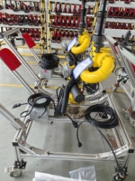 Monitor de incendios eléctrico de chorro recto SS304 para camión de bomberos, cañón de extinción de incendios con control remoto y boquilla de puntas cuádruples apiladas