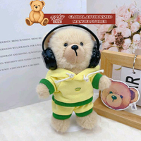 Peluche Ours en Peluche Tendance avec Appareil Photo et Lunettes, Jouet Doux en Peluche