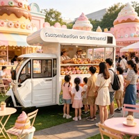 Tricycle Food Truck Remorque de Cuisine en Acier Inoxydable Capacité Personnalisable Garantie 1 An - USA à Vendre