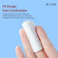 Nouveauté : Tampons démaquillants jetables 100% coton pur, doux, pour le visage, tampons nettoyants en coton mignons en forme de poussin pour les soins de la peau