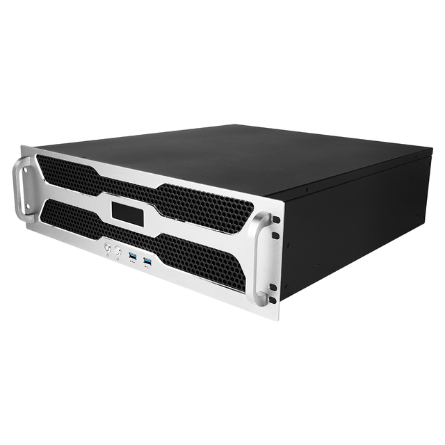 3U Server Case 7 Full-Height PCIe Expansion Slots 2U 1+1 Redundant PSU Support 480mm Depth 2xUSB 3.0 for Big Data Security