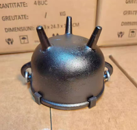 Petit pot à frire en fonte avec couvercle et poignée de transport, pré-culotté, noir, à trois pieds, type Potjie