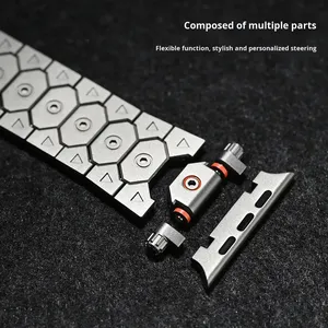 Bracelet de montre de luxe à dégagement rapide en acier inoxydable pour Apple Watch toutes séries 10/11 46 mm 49 mm - Product Image 3