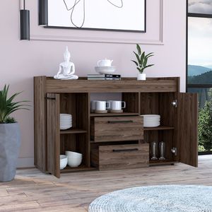 Chapella 2-Drawer <b>Sideboard</b> in Dark Walnut Elegant Storage Solution - Product Image 2