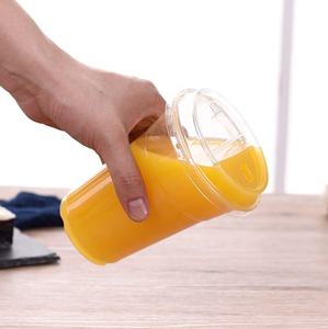 Gobelet en plastique PET PP transparent jetable écologique PLA avec couvercle plat Gobelets compostables biodégradables à usage unique 12oz 16oz 20oz 22oz - Product Image 5