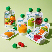 Sacs buccaux à succion personnalisés pour enfants Purée de fruits Yogourt Nourriture Boisson Sac de jus complémentaire Bec Pochettes debout