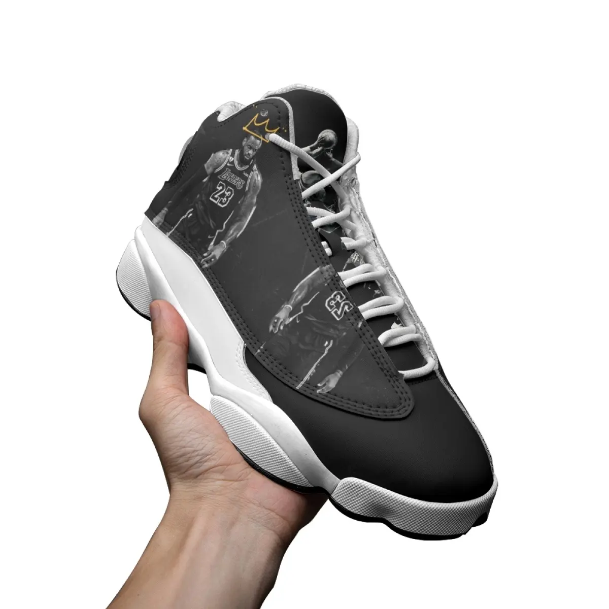 Sapatos de basquete com impressão sobre a demanda, sapatos de couro pu em branco personalizado, confortável, esportivo, estrelas