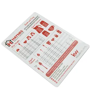 Personalizzato Magnete Del Frigorifero Del Pvc Misura di Conversione Da Cucina Grafico con il Forte Magnete di Supporto