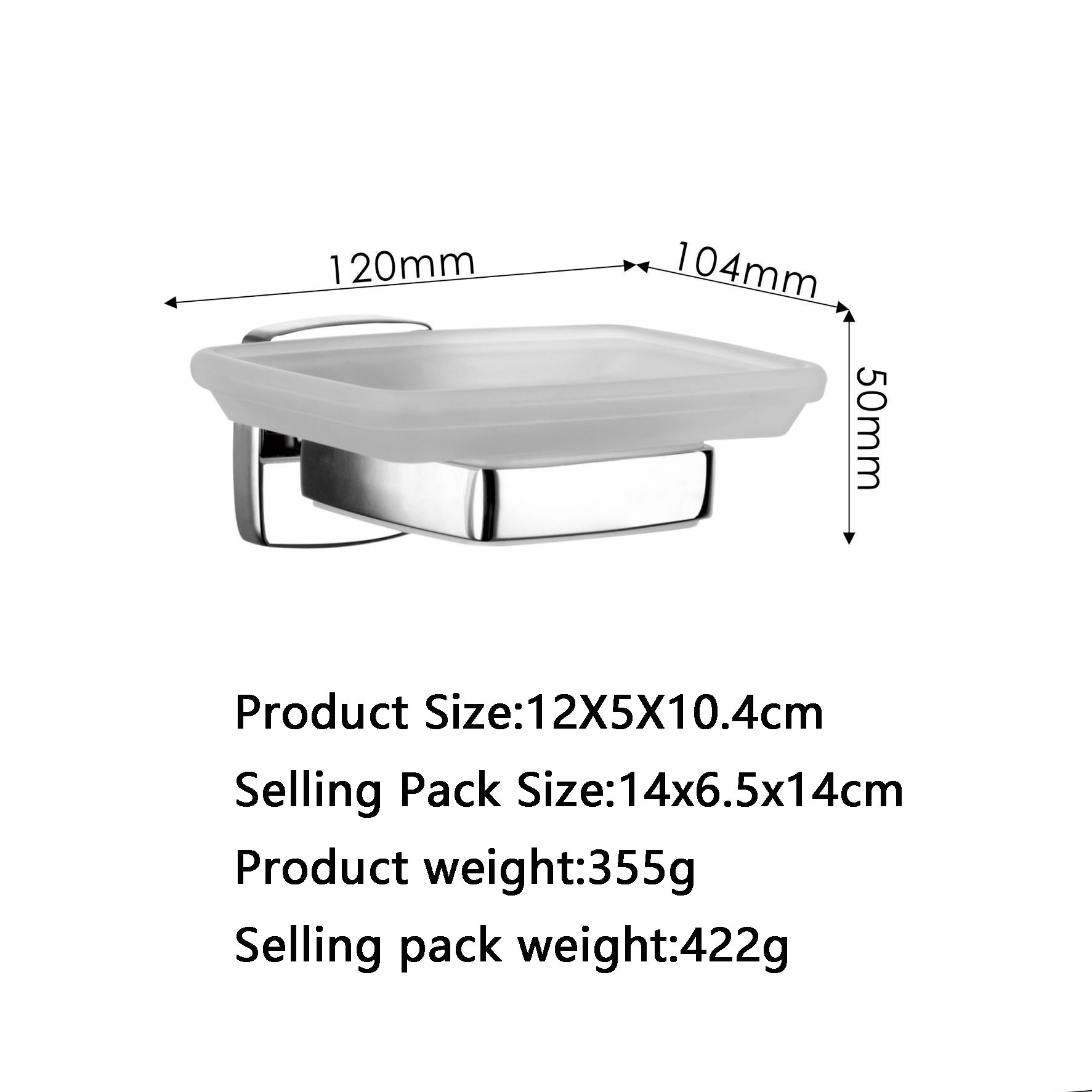 Chrome plated 12 X 10.4X 5 cm