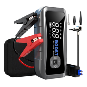 เครื่องช่วยสตาร์ทรถยนต์ 4000A Peak Jump Starter พร้อ<span class=keywords><strong>ม</strong></span>เครื่องอัดอากาศ 150PSI สตาร์ทเครื่องยนต์เบนซิน 12.0 ลิตร และดีเซล 10.0 ลิตร  แบตสำรอง PD65W สำหรับรถยนต์ 12V/24V - Product Image 1