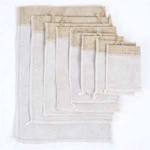 Small Jute Seed Bags Customized Burlap Hessian <b>Drawstring</b> Gunny Sack Bag for Gift Jewelry Cocoa Beans <b>Pouches</b> - Product Image 6