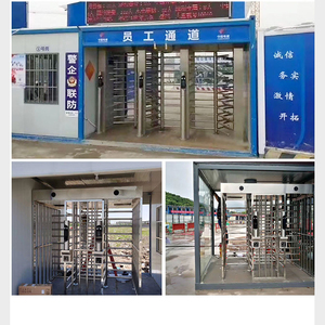 Stainless Steel Full Height Cross Turnstile <strong>Gate</strong> With Anti-Tailgating - Single/Double Door For Residential Access Control - Product Image 4