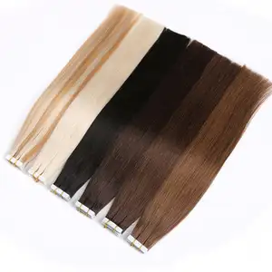 Raw Vietnamese Burmese Hair Extension Tape Ins Cuticle Aligned Human Hair Weaves Bundles Tape In Hair