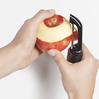 Keuken 3-in-1 draaibare schilmes voor scherp roestvrijstalen mes, vaatwasmachinebestendig, voor groenten, fruit, appel, wortel, komkommer, plakjes I&Y