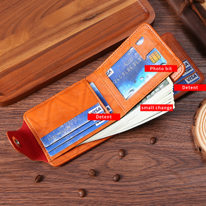 Nueva Billetera Hombre Pu cuero hombres dólar precio billetera Casual embrague dinero monedero bolsa tarjetero moda cartera - Product Image 3