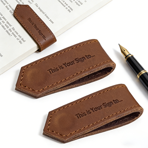 ที่คั่นหนังสือแม่เหล็กหนังวินเทจ สไตล์เรโทร สำหรับสำนักงานและโรงเรียน ที่คั่นหน้าแบบปรับแต่งได้ เหมาะสำหรับเป็นของขวัญและสำหรับชมรมหนังสือ - Product Image 1