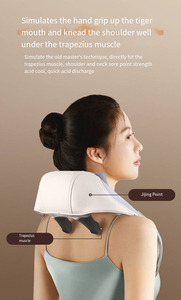 Masseur électrique pour le cou, rechargeable par USB, chauffant, 2 modes, contrôle de la minuterie, mouvement pétrissant 3D pour soulager les douleurs cervicales - Product Image 3