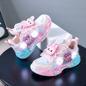 Cema 2026 Nuove Scarpe LED Primaverili per Bambini, Sneakers Casual per Ragazze con Decorazione a Farfalla e Lacci - Product Image 4