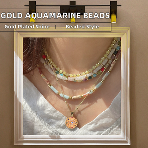 18K Gold Plated Brass Trendy <b>Statement</b> <b>Necklace</b> with Zircon Beads Imitation Pearls for Women's Wedding Jewelry - Product Image 2