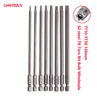 Jeu de tournevis Torx industriels DIY LHV LJ-26c en acier S2 sablé magnétique, perçables TT6 TT40 25mm-150mm, outils électriques OEM
