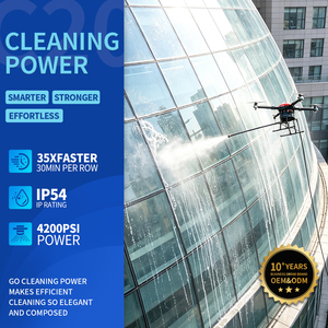 Drone de nettoyage de bâtiments BROUAV pour le lavage des murs extérieurs et des fenêtres avec télécommande - Product Image 2