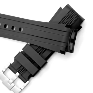 Correa <span class=keywords><strong>Moonswatch</strong></span> de 20mm con extremo curvo, muñequeras de goma de silicona de liberación rápida, transpirable de lujo para Smartwatch, reloj inteligente perfecto - Product Image 4