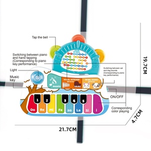 Jouet musical pour tout-petits : Clavier à capteur tactile et hochets, ensemble d'instruments de <span class=keywords><strong>musique</strong></span> avec lumières, <span class=keywords><strong>musique</strong></span> et sons d'animaux - Product Image 4