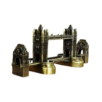 Modelo Metálico en Miniatura del Puente de Londres - Artesanía Arquitectónica Detallada en 3D, Recuerdo Coleccionable del Monumento de Londres para Regalo de Viaje