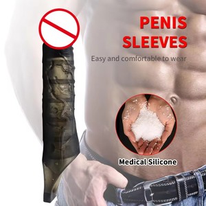 Manchon pénien en silicone liquide super élastique, extenseur réutilisable, préservatif, godemiché, retardateur d'éjaculation, jouet érotique - Product Image 4