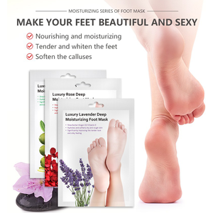 Productos Personalizados para el Cuidado de los Pies, Mascarilla Exfoliante Renovadora de Aloe Vera Orgánico, <span class=keywords><strong>Botines</strong></span> Exfoliantes Hidratantes de Lavanda - Product Image 2