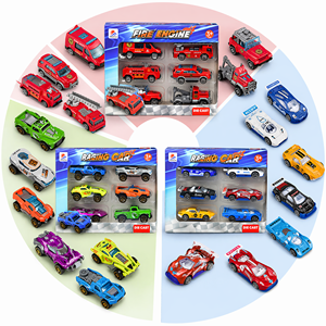 CD Wholesale : Ensemble de voitures miniatures en alliage moulé sous pression 1:64, série de véhicules de course coulissants, camions de pompiers et tout-terrain pour enfants, avec certifications CPC CE - Product Image 1