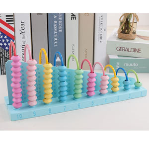 <span class=keywords><strong>Juego</strong></span> de madera para niños, marco de cálculo de 10 velocidades, Macaron, colorido - Product Image 3