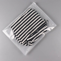 Sacs à fermeture éclair en PE recyclables et écologiques, impression en gravure, sacs de rangement en plastique transparent réutilisables pour vêtements, sous-vêtements, chaussures
