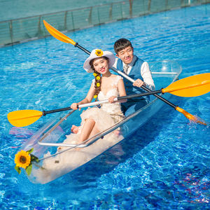Kayak transparent Miico pour 2 personnes en polycarbonate - Canoë transparent pour excursions aquatiques panoramiques, photographie et loisirs - Product Image 6