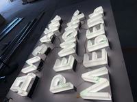 Lettres en acrylique 3D personnalisées avec éclairage frontal, lettres à LED pour enseignes extérieures, lettres 3D pour enseignes