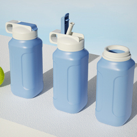 Bouteille d'eau en silicone de qualité alimentaire pour voyage, gym, camping, randonnée, portable, étanche, lave-vaisselle, bouteille d'eau pour le sport