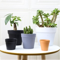 Pots de plantes en plastique, jardinières en imitation terre cuite mate, pots de fleurs d'intérieur et d'extérieur pour plantes succulentes, 4 couleurs