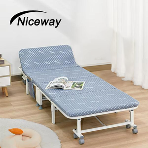 Fabrika Mavisi Çekyat Taşınabilir Renkli Katlanır Yatak Ev Kullanımı Oturma Odası Sünger Katlanır Yatak Tekerlekli - Product Image 1