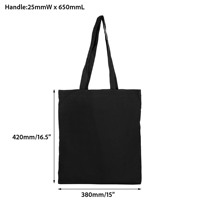 Bolsa de Tela de Algodón de 140 g/m² con Logotipo Personalizado, Asa Larga, Reutilizable, para Compras, Eventos Promocionales Empresariales