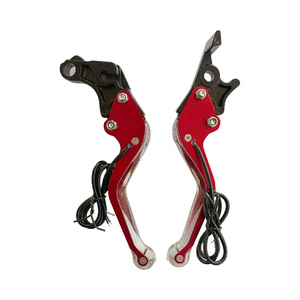Manillar de Motocicleta Modificado Tipo Bullhorn con Luces, Puños de Freno, Frenos de Disco Delanteros y de Tambor Traseros, Señales de Giro, Aluminio CNC - Product Image 3