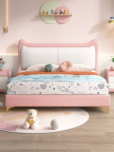 Mobili Moderni di Lusso per Camera da <span class=keywords><strong>Letto</strong></span> - <span class=keywords><strong>Letto</strong></span> Imbottito Morbido, <span class=keywords><strong>Letto</strong></span> Matrimoniale Extra Large per Bambini con Materasso, <span class=keywords><strong>Letto</strong></span> da Principessa per Ragazze - Product Image 1