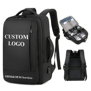 Custom 16 Inch Business Laptop Bags <b>Pack</b> With Logo Supplier USB Charging Travel Mochilas <b>Women</b> Men Travel Backpack Customizable - Product Image 1