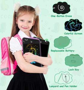 Tableau d'écriture en plastique LCD 10 pouces, thème dinosaure et licorne pour enfants, jouet cadeau d'anniversaire et de Noël pour les enfants de 3 <span class=keywords><strong>à</strong></span> 8 ans, unisexe - Product Image 5