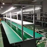 Banc de travail pour ligne d'assemblage avec convoyeur à bande en caoutchouc personnalisé, vitesse réglable, pour usine de fabrication et atelier domestique
