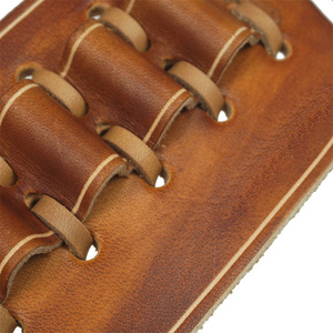 Cinturón Portamunecas de Cuero Genuino Marrón de Lujo, Hecho a Mano, Portátil, Moderno, para Caza, con Logotipo Personalizado, Venta al Por Mayor - Product Image 4