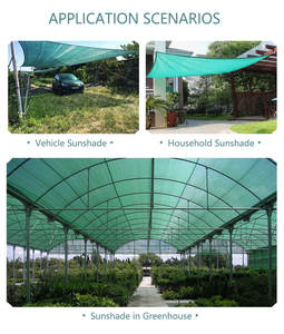 गहरे हरे 100% कुंवारी hdpe पर्यावरण अनुकूल एंटी- यूव शेड नेट गार्डन और कृषि के लिए 30%-95% छाया दर के साथ - Product Image 6